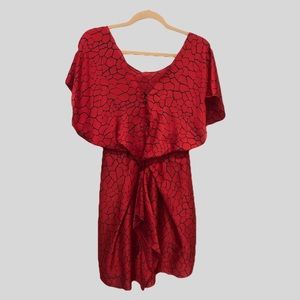 BCBGeneration red satin print dress